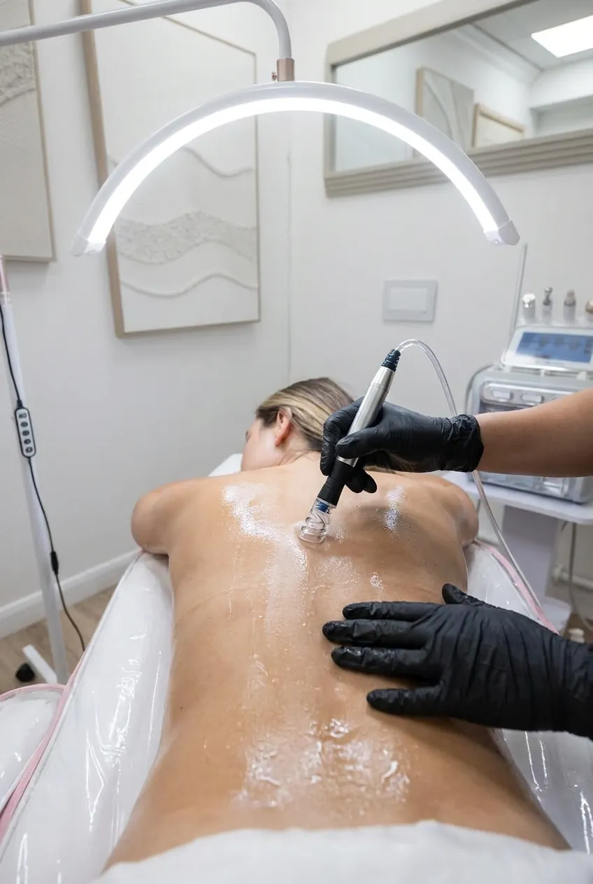 A Deep Cleansing Back Facial in the treatment room