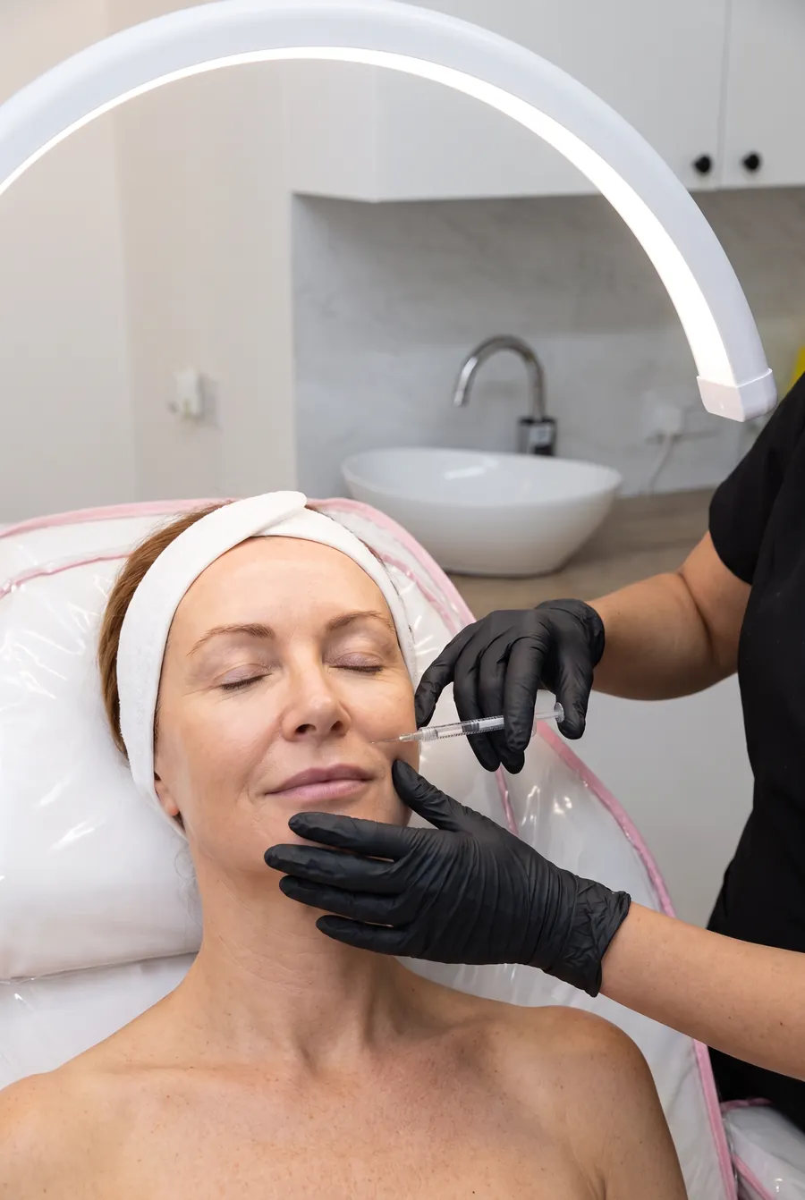 A nasolabial folds treatment to soften smile lines